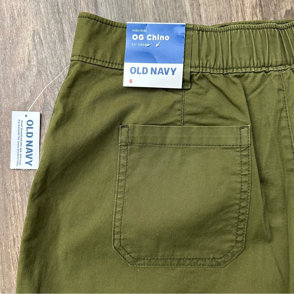 Old Navy High Rise Chino Shorts Women’s Size S Green - Picture 6 of 8